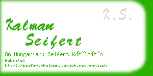 kalman seifert business card